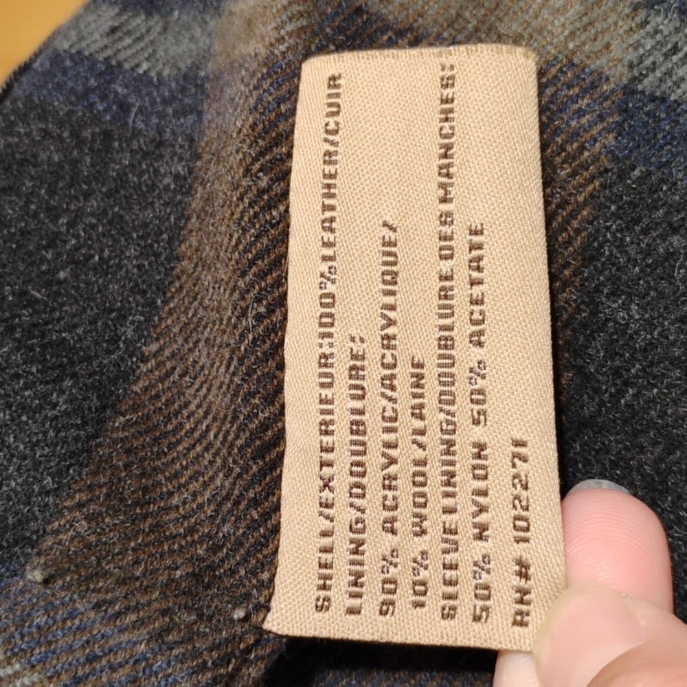 SALE! Columbia Men's Genuine Leather & Wool Blend Full Zip Up Coat Sz.L - Picture 12 of 16